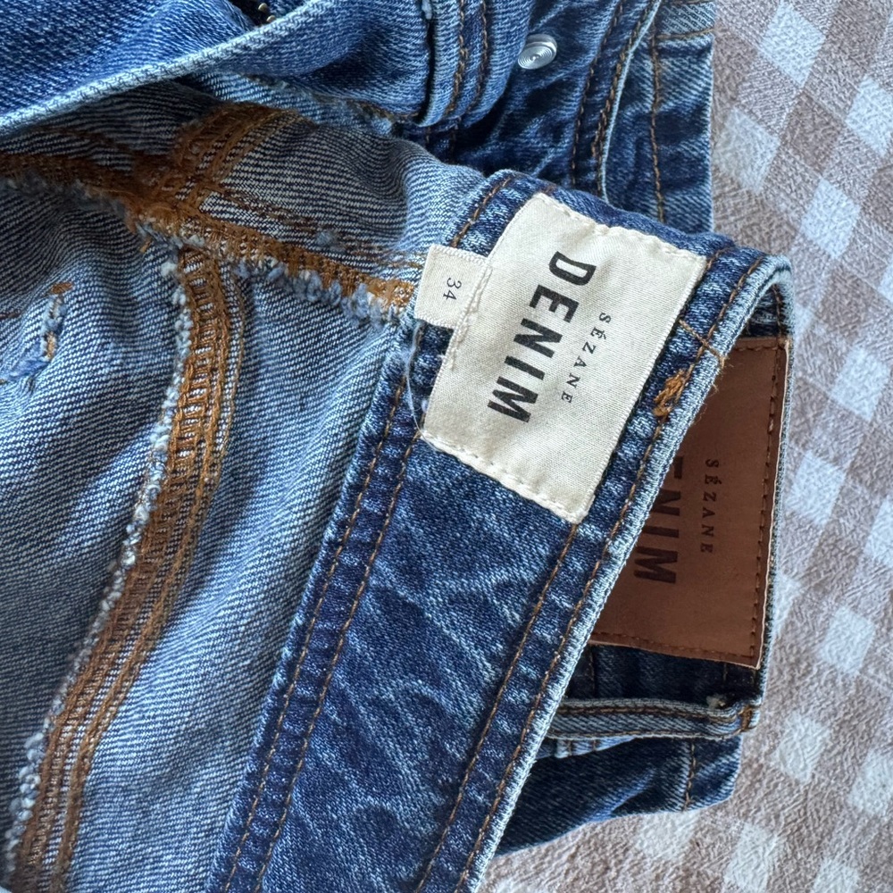 Sezane Le Crop Denim Jeans - Picture 2 of 3